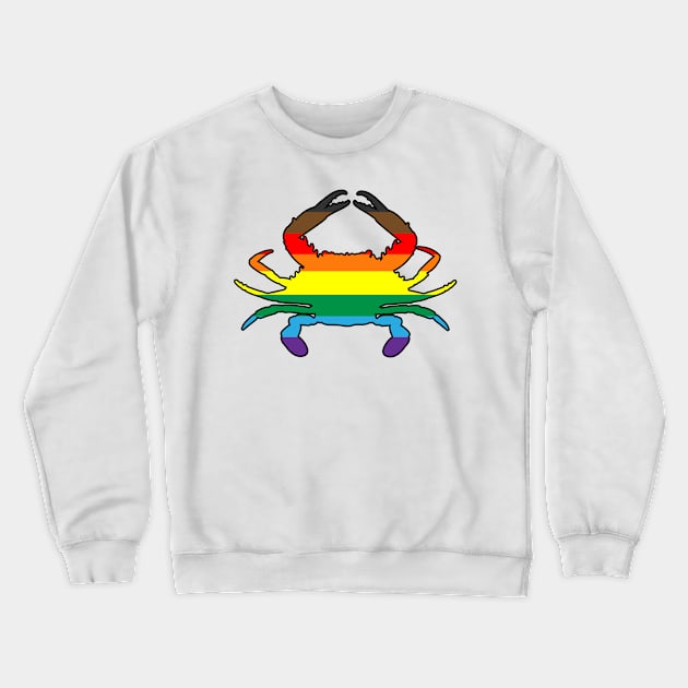 Blue Crab: QPoC Pride Crewneck Sweatshirt by ziafrazier